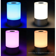 Gradiente de colores dimmable lámpara de mesa LED con sensor de contacto